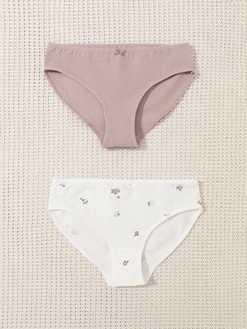 набор трусы/ уп  для девочки  К 1972-2уп/кофейный,сахар,голубика и цветы