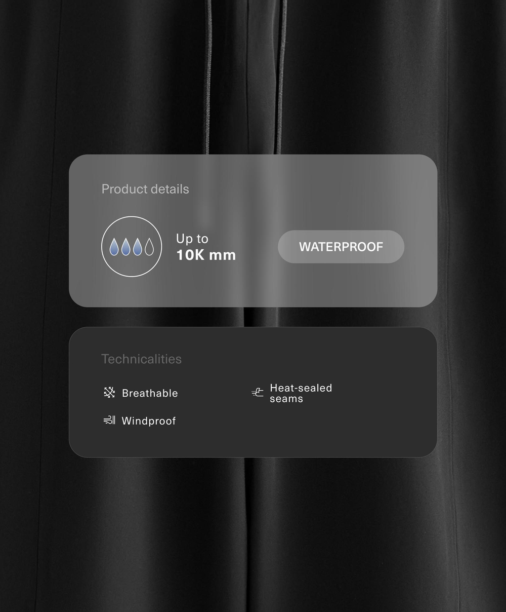 OYSHO Водонепроницаемые брюки прямого кроя, черный