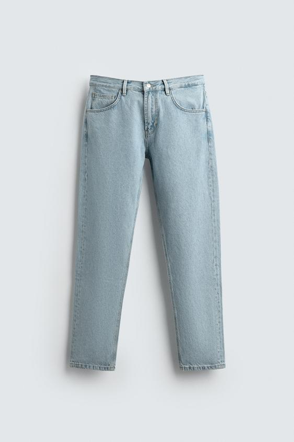 ZARA ДЖИНСЫ SLIM FIT TIMELESS, ВЫЦВЕТШИЙ СИНИЙ