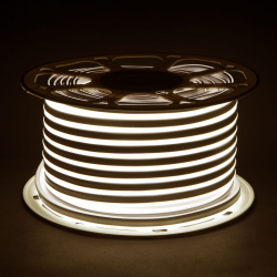 Светодиодный гибкий неон 220 В 9.6 Вт/м 120 Led/м 2835 IP67, односторонний дневной белый 4200 K, 50 м Гибкий неон 220V 9,6W 120Led 2835 IP67 односторонний дневной белый, 50 м