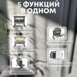 Кроватка приставная Bubago Meluna 5в1 темно-серый