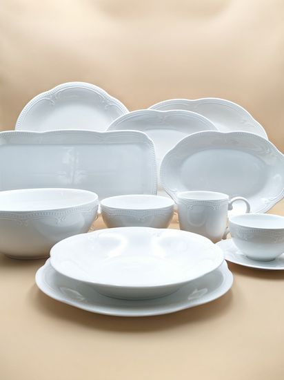 Блюдо овальное 25,5х17,5 см. набор 4 шт. "White Ornaments"