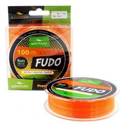 Леска Namazu Fudo L-100м d-0,2мм test-3,75кг оранжево-желтая