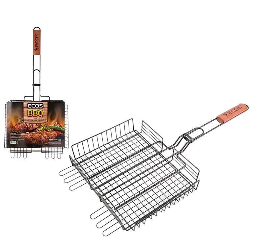 Решетка для барбекю ECOS-22139D с антипригарным покрытием 31x24x5см