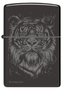 Зажигалка Zippo Big Cat с покрытием High Polish Black (48935) 2