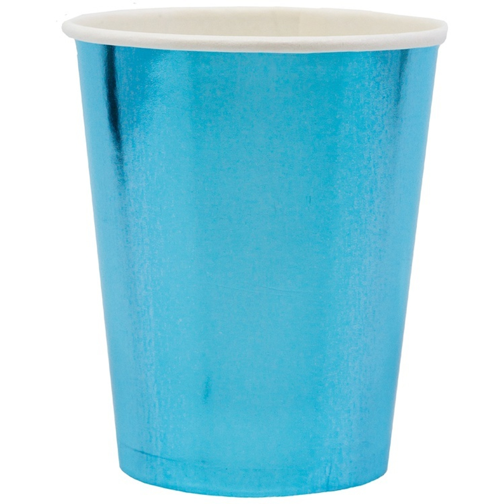 Стакан фольг голубой 250мл 6шт/G