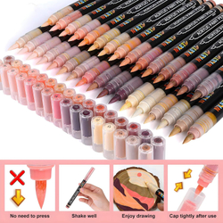 NICETY акриловые маркеры 1-5 мм, 32 шт, Skin