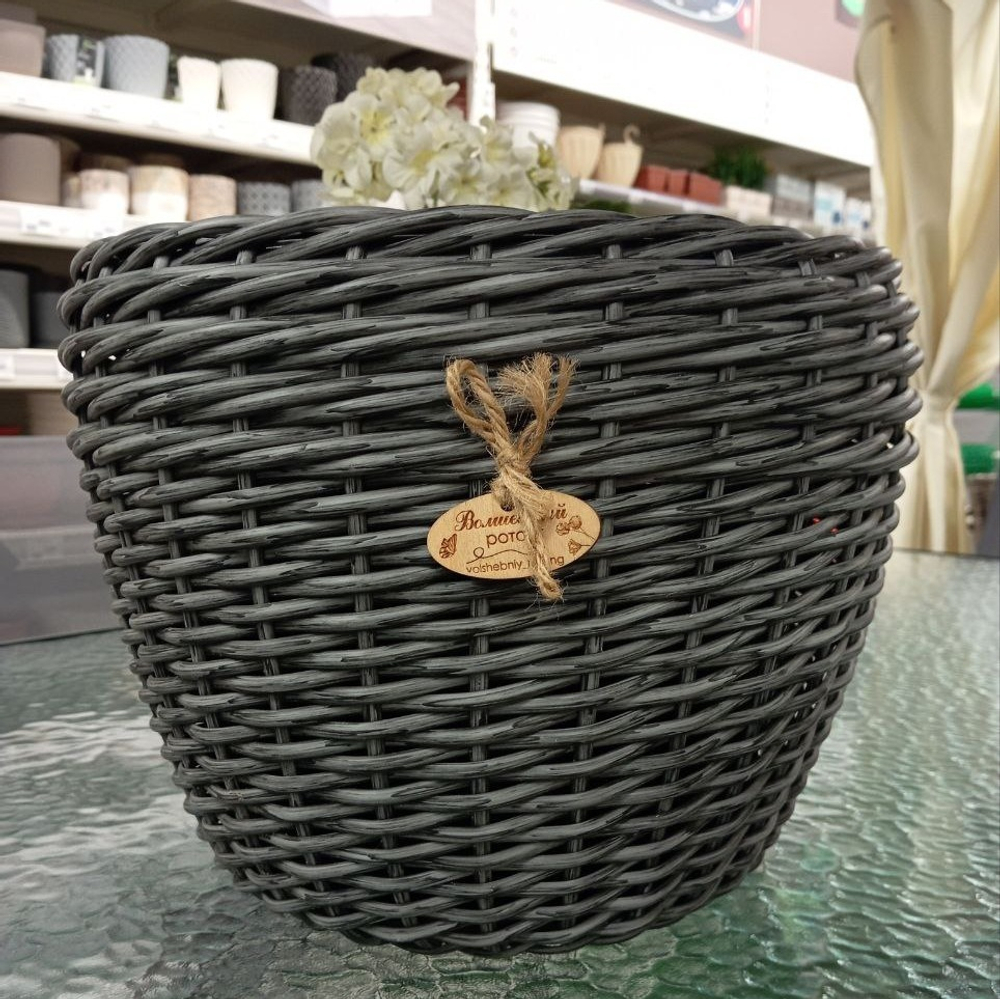 Кашпо графит 12л