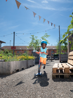 Самокат Maxi Micro Deluxe LED складной синий/красный