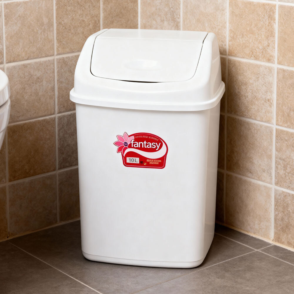 Ведро для мусора 10л "Фантазия", цвет микс