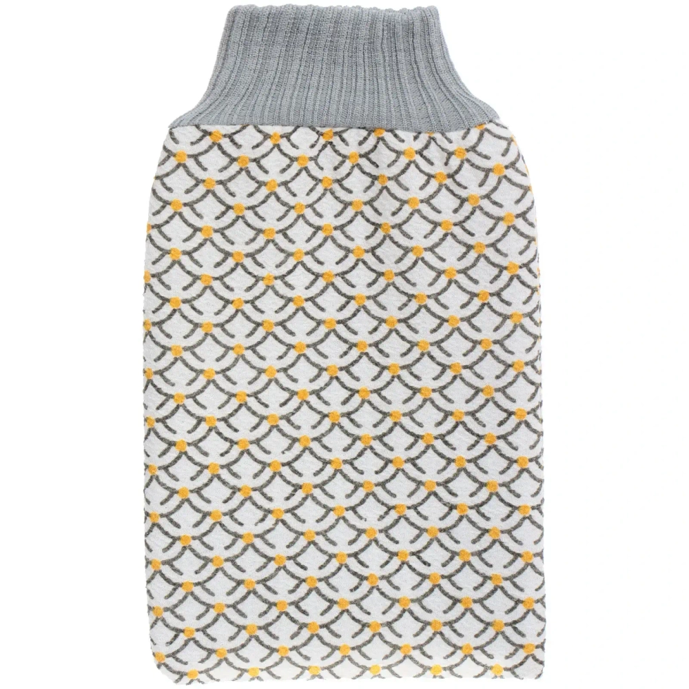 Мочалка - варежка скрaбирующая «Premium - LANPASSO», цвет белый, 24*15см (ZIPпакет)