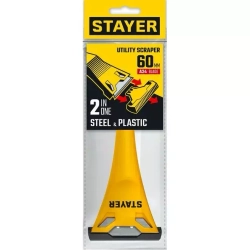 Компактный скребок для очистки гладких поверхностей STAYER 60 мм, (0851_z02)