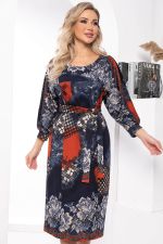 Платье "Белуччи" (синее) НЬЮ П7792 LT Collection