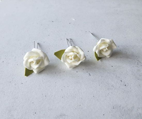 Набор шпилек "Розы большие" латекс, 3 шт, бирюза