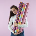 Упаковочная бумага (0,7*1 м) Нежные сердца, 10 шт.