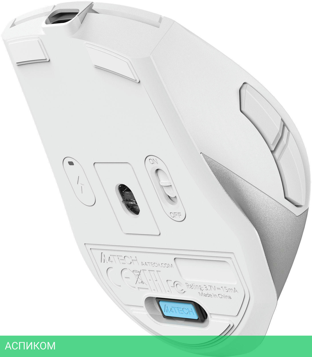 Мышь A4Tech Fstyler FG45CS Air белый/серебристый/Silver White
