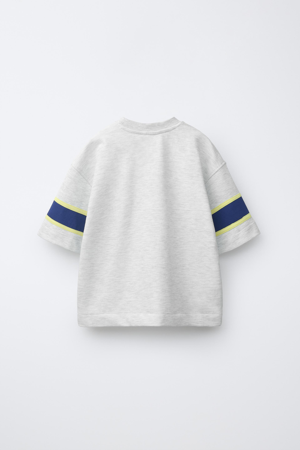 ZARА ФУТБОЛКА ДЛЯ ПРОБЕЖКИ С НАДПИСЬЮ, СЕРЫЙ МЕЛАЕЖ