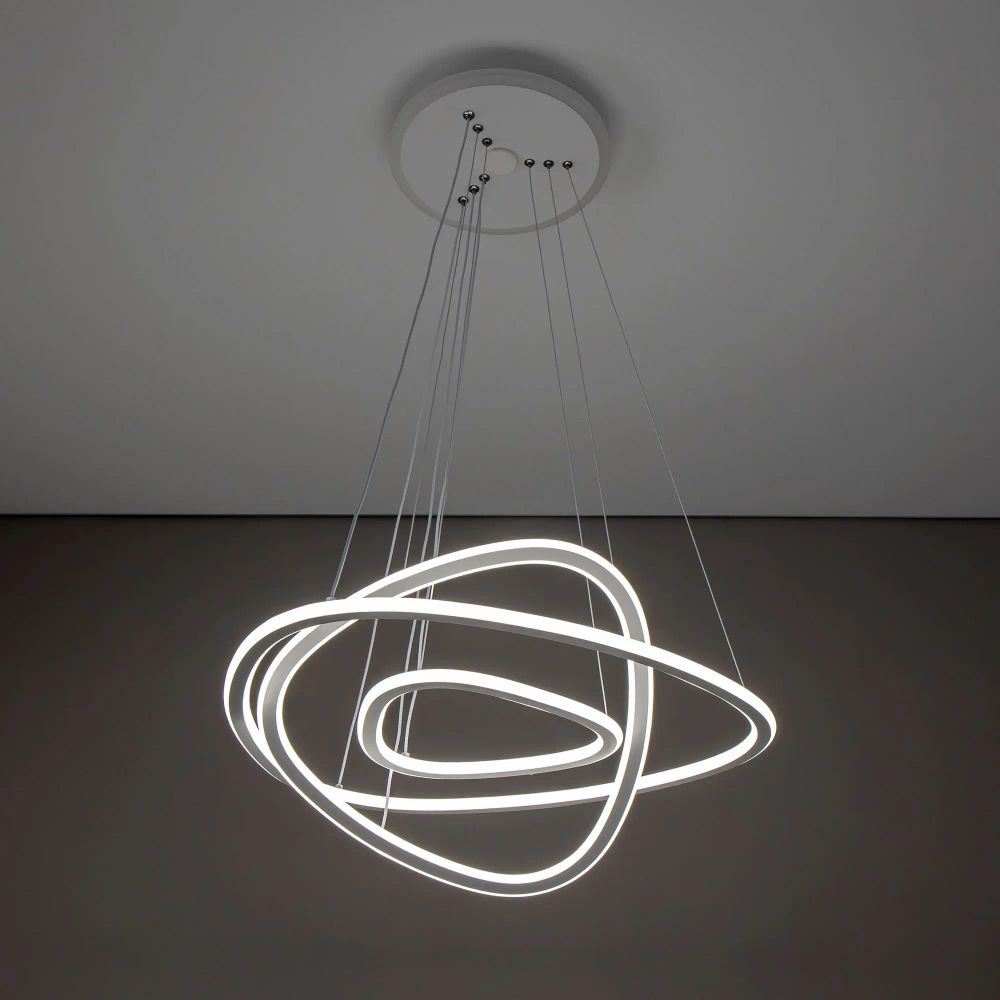 Citilux Неон Смарт CL731A330E RGB Умная подвесная люстра Белая