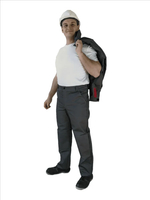 Костюм мужской летний «КИРЖАЧ» (куртка+брюки) цв.темно-серый/светло-серый