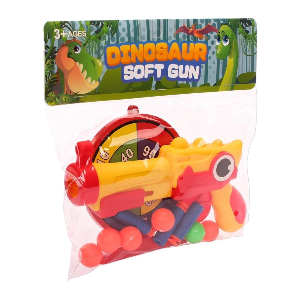 Пистолет с шарами, мягк.пулями и мишенью, пакет 3399-9