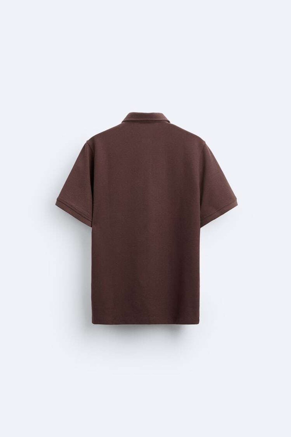 ZARA ПОЛО ИЗ РЕЛЬЕФНОЙ ТКАНИ, БОРДОВЫЙ