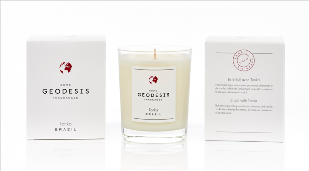Свеча ароматическая 180г Geodesis Tonka