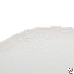 Тарелка для торта с лопаткой Bernadotte Белый узор 32 см