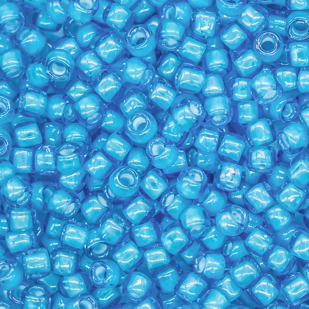 Японский бисер TOHO Round 8/0 (№931), окрашенный изнутри прозрачный