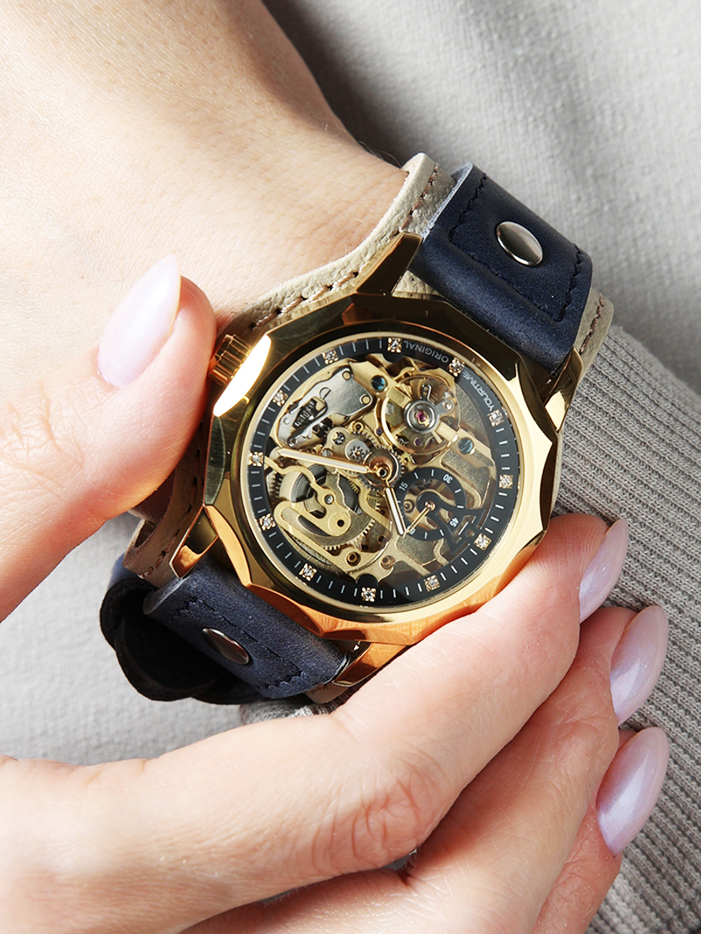 Часы скелетоны женские механические Elegant 2.0 YOURTIME