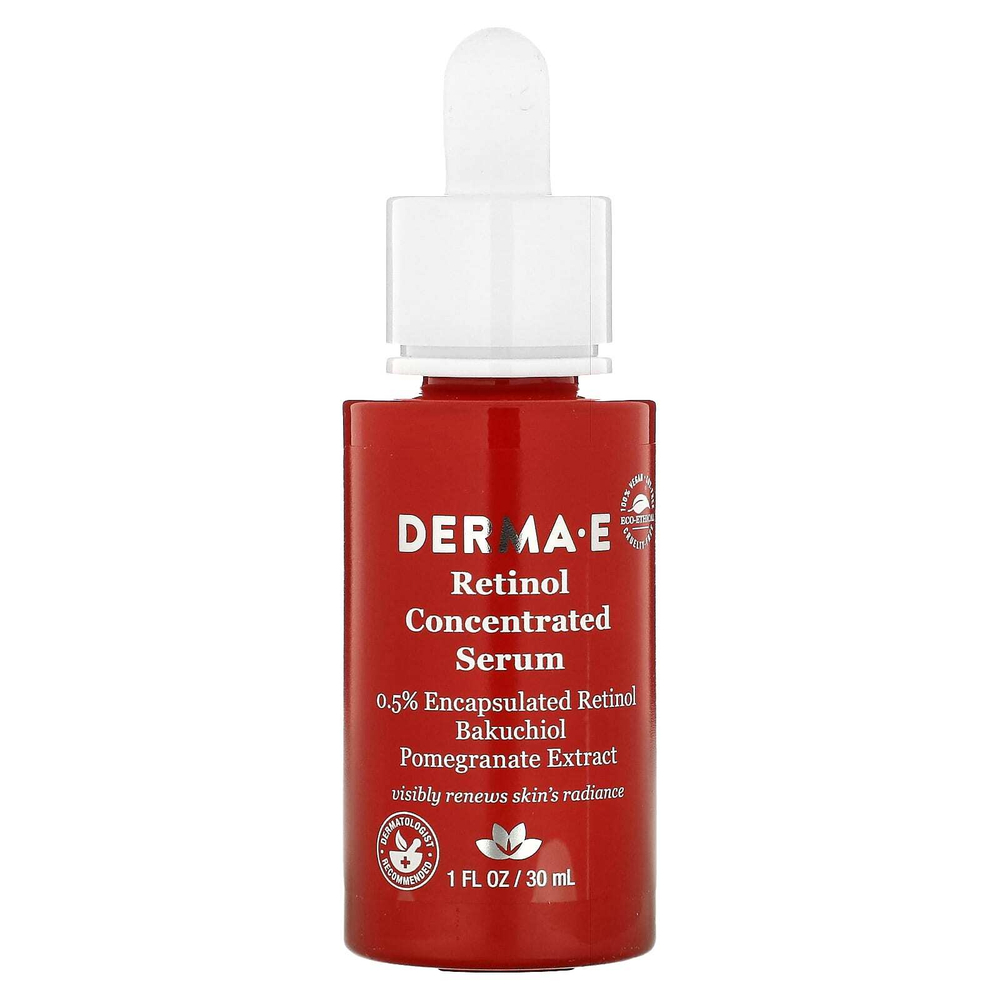 DERMA E, Против морщин, концентрированная сыворотка с ретинолом, 30 мл (1 жидк. унц.)