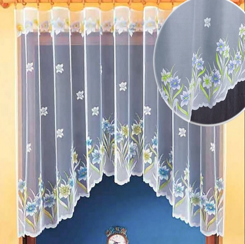 Занавеска "Ф. СТАВА", цвет белый с ярким рисунком, Польша.