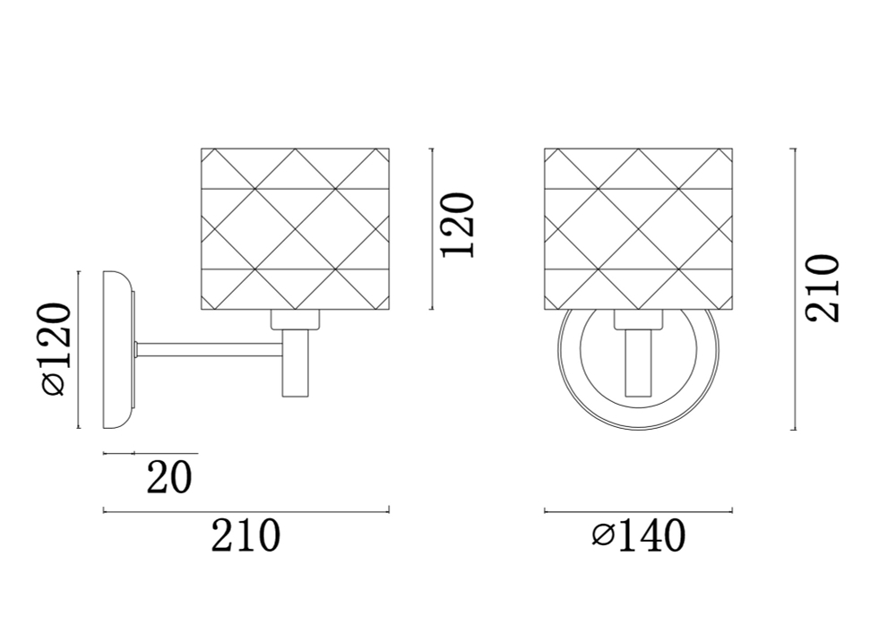 Настенный светильник (бра) Freya FR5044WL-01CH