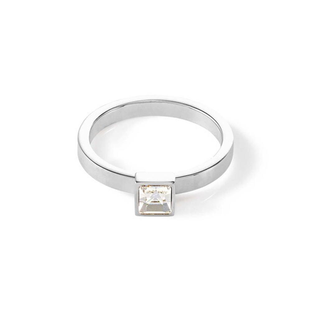 Кольцо Coeur de Lion Crystal-Silver 17.2 мм 0501/40-1817 54 цвет прозрачный, серебряный