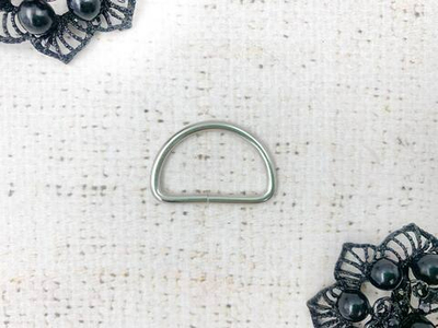 Полукольцо металл, ш. 25 мм, 2,5 мм, 3 гр, никель