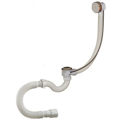 Сифон для ванны, гофрированный, 40х40/50, полуавтомат, Orio, А-24089