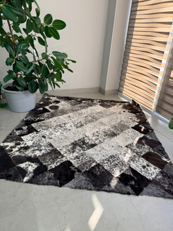 Ковер прямоугольный натуральный мех овчина, 220 х 200 см.