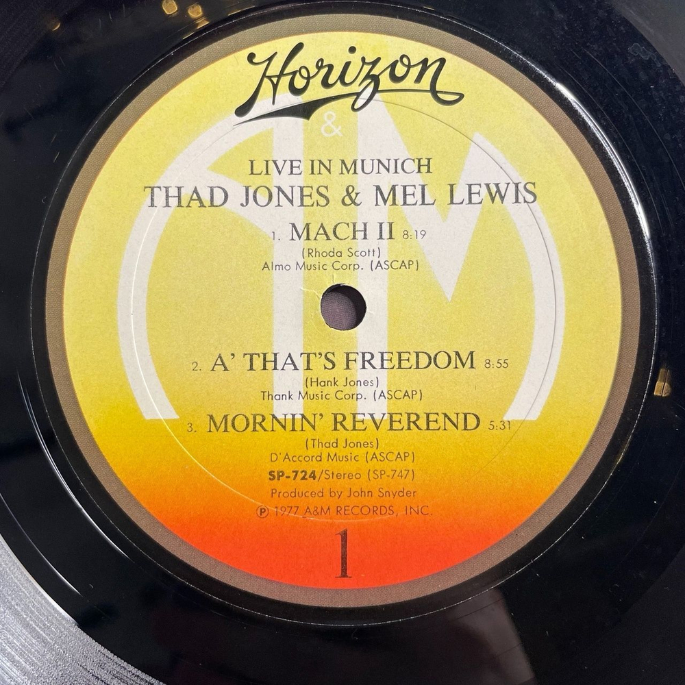 Винтажная виниловая пластинка LP Thad Jones and Mel Lewis Live In Munich (USA 1977)