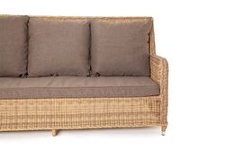 "Гляссе" диван трехместный из искусственного ротанга, цвет соломенный