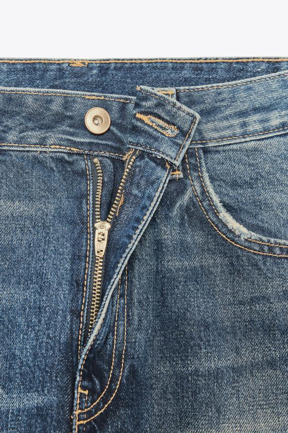 ZARA ДЖИНСЫ BARREL TRF С ВЫСОКОЙ ПОСАДКОЙ, МОРСКОЙ СИНИЙ