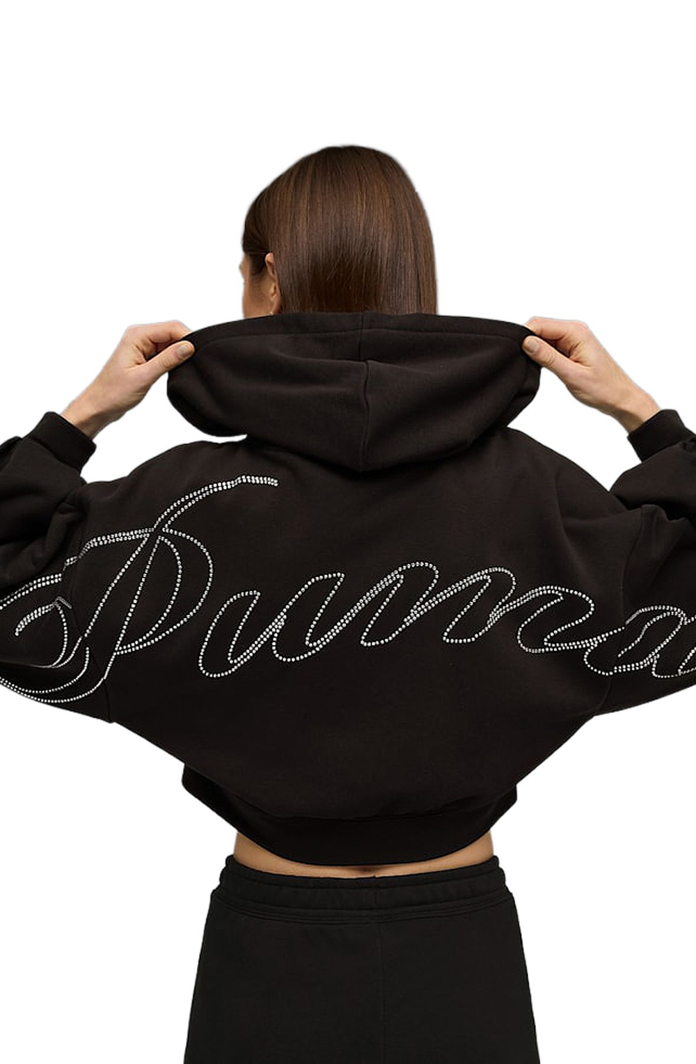 Толстовка женская PUMA ESSENTIALS GRAPHIC Bedazzled FZ Hoodie TR