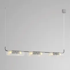 8258/6 SUSPENTIONI LN26 серебро/прозрачный, металл/стекло Подвес G9 6*20W 220V TORONTO