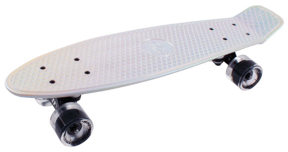 Скейтборд пластиковый Metallic 22 white