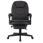 Кресло офисное CH-868N-BF, синхромеханизм, подставка для ног, экокожа, черное, 2018358