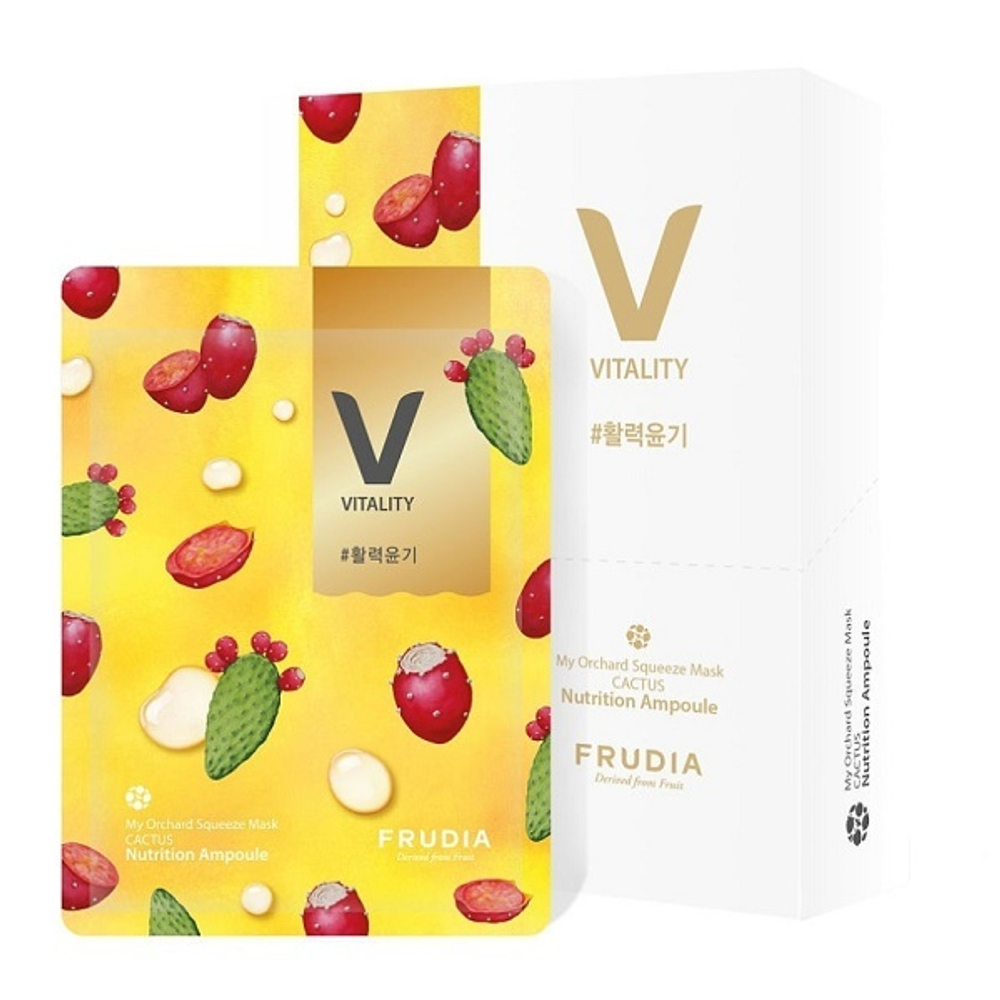 Маска витализирующая с кактусом Frudia My Orchard Squeeze Mask Cactus 10шт