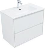 Тумба с раковиной Aquanet Милан 336369/254364 80 белый глянец