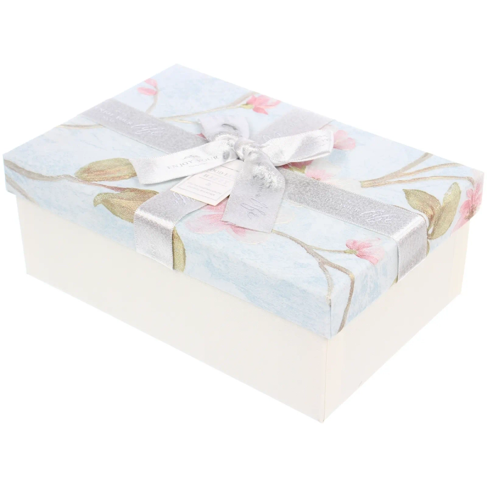 Коробка подарочная «Грация» 21*14*8 см, Серебро