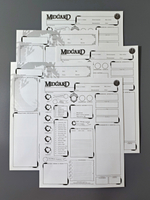 Листы персонажа D&D, многоразовые, ламинированные, Midgard