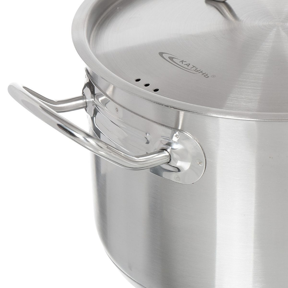 Сотейник нерж сталь, 22 см, Катунь, Общепит, КТ-ОБ-КК-22, с крыш