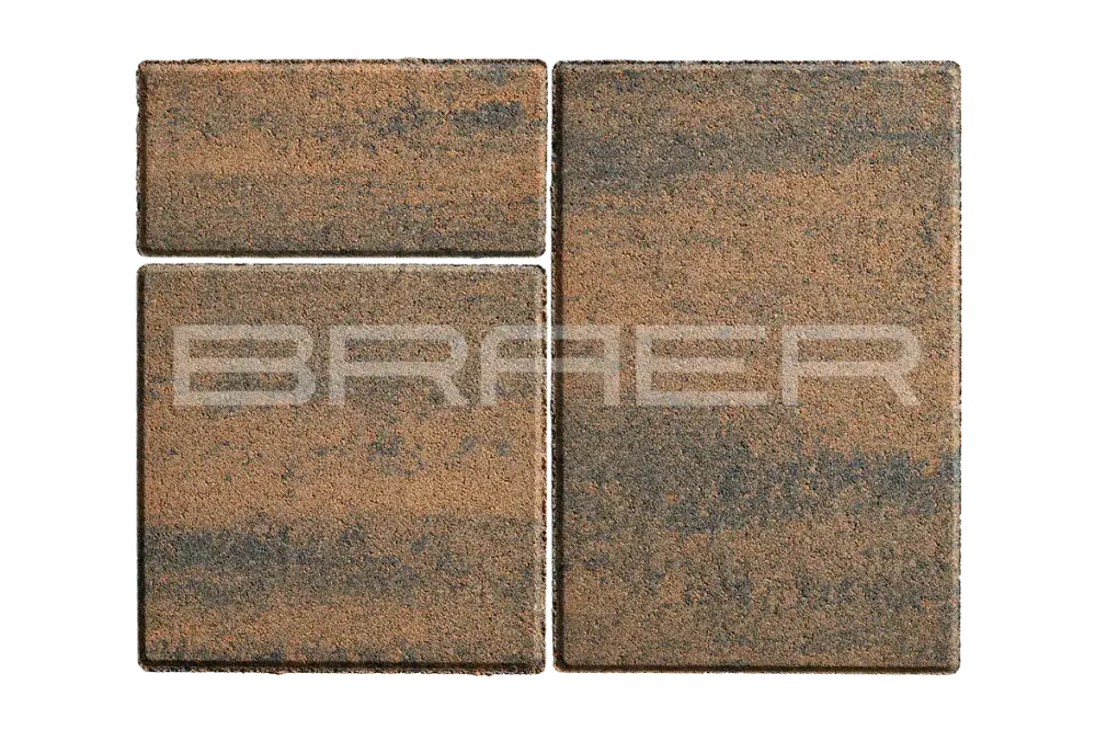Тротуарная плитка Braer Старый город Ландхаус, Color Mix Техас, h=60 мм