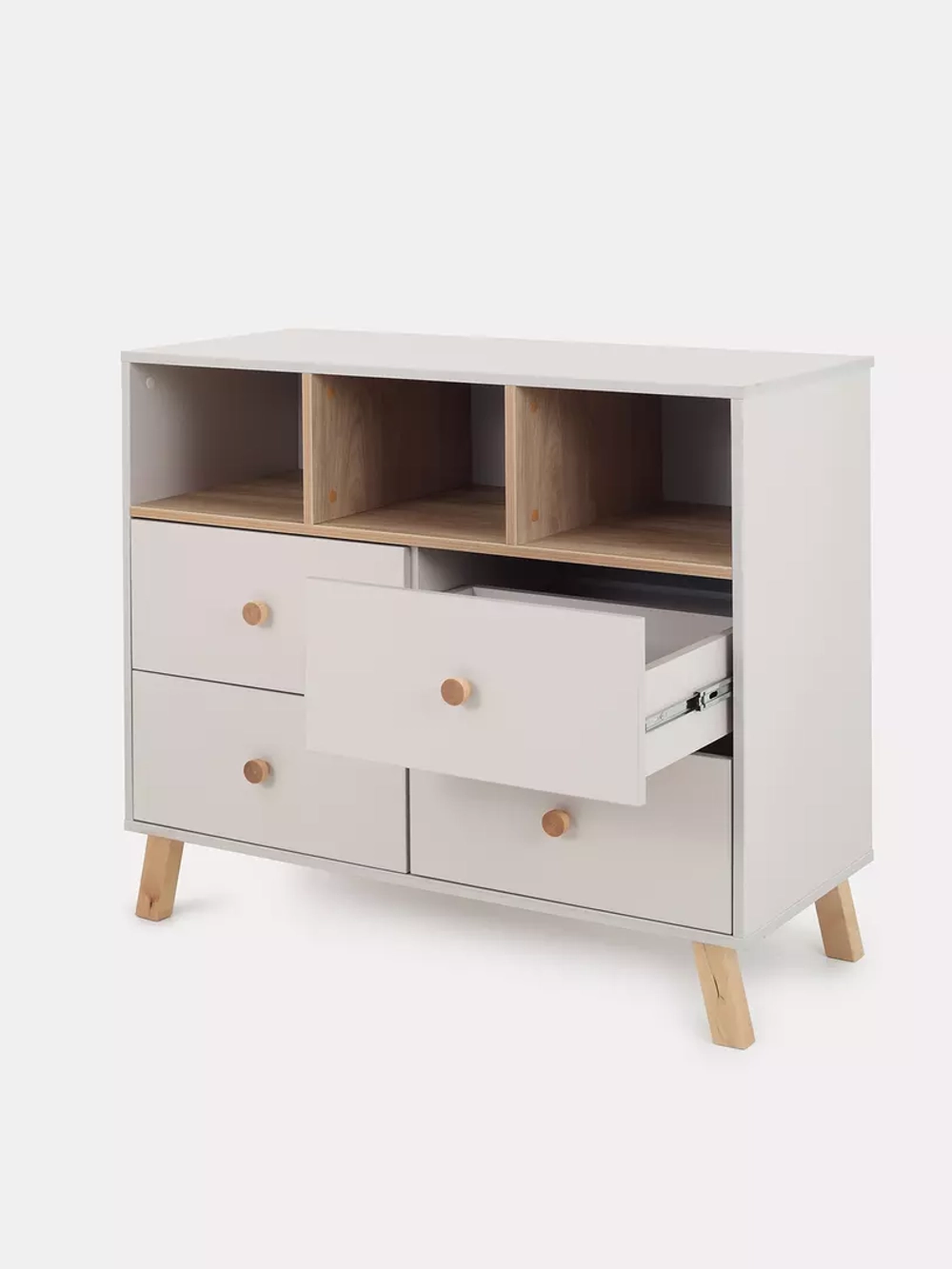 Комод с ящиком "Style" 80 см 2 ящика 2 отсека (арт.115) Crystal Beige